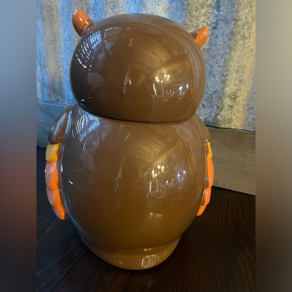 BETTER HOMES and GARDENS Heritage Collection Owl Ceramic Cookie Jar 🤎🧡🍪🦉 - Picture 10 of 13